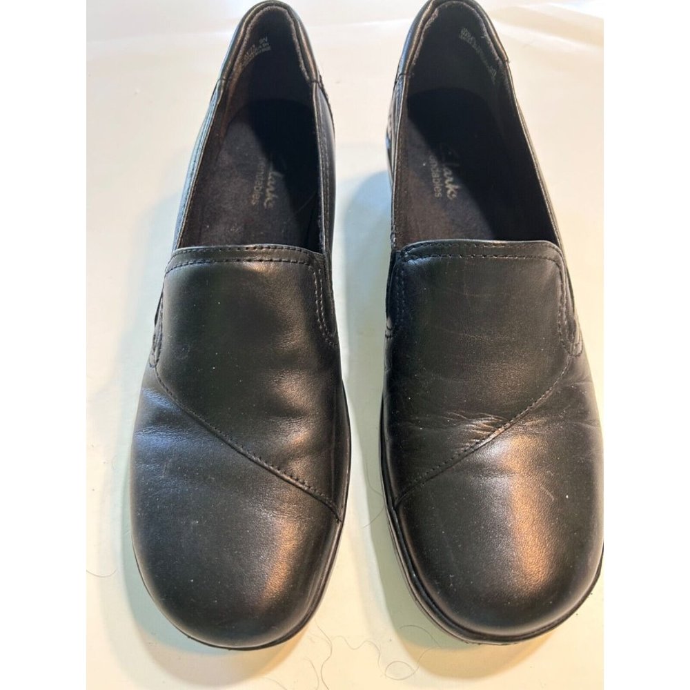 Women's Clarks Bendables Slip On Shoes Size 9N May Poppy Black